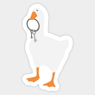 goose with keys Sticker